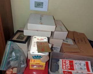 Baseball cards and coins and a couple other small things