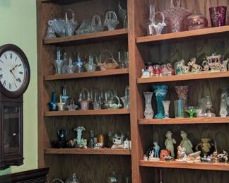 Carnival and uranium glass also antique collectibles