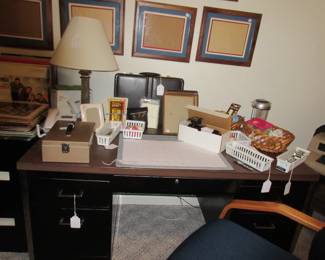Desk, office stuff
