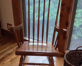 Wooden rocking chair