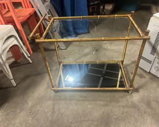 Bamboo style bar cart