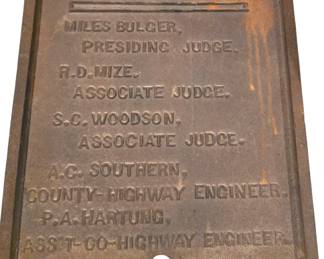 1916 Jackson County Steel sign