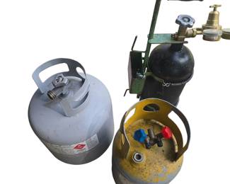 Acetylene and propane tanks