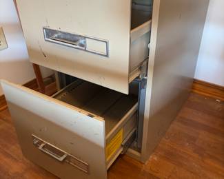 Metal File Cabinet w Key 18.25" w 25.25"d 29"t                                    $ 45.00