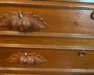 Antique Dresser with Marble Top 41.5"w 19"d 34.5"t           $ 250.00