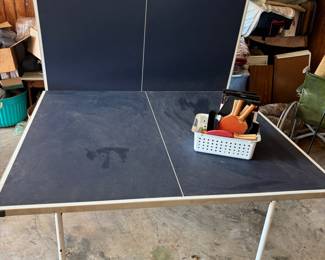 Harvard collapsible /Mobile Ping Pong Table and accessories. 60"w 54.5-109"L open 30.5"t open                   $ 175.00
