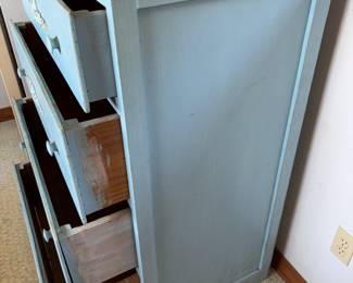 Lt Blue Chest of Drawers 33"w 21"d 46.5"t  $ 75.00