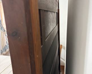Full size Victorian headboard footboard and side rails with Queen size mattress & boxspring.   $