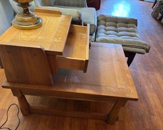 MCM two tiered end table. 
22”w 30”d 25.5”t. $ 125.00