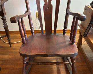 Wood Rocker 22”w 18”d 35”t. $ 150.00