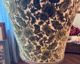 Green velveteen Wingback Chair
31.5”w 23”d 42”t.  $ 175.00