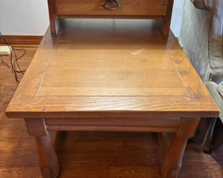 MCM two tiered end table. 
22”w 30”d 25.5”t. $ 125.00