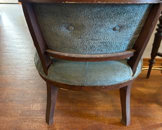 Turquoise blue caned chair
25”w 21”d 28”t. $ 125.00