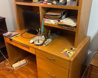 Two piece desk 3 drawers
51”w 30.25”d 56.5”t.   $