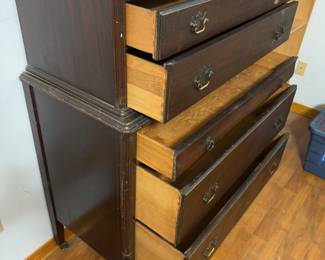 Antique Chest of Drawers on Castors 39.5" w 19"d 51.5"t  $185.00