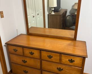 Dresser with mirror 52”w 19”d 32”t 66”t with mirror        $ 250.00