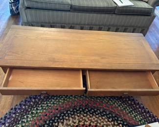 Williams Furniture SC Wood Coffee Table w 2 drawers. 56”L 21”d 16” t       $ 150.00
