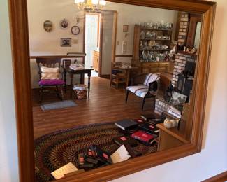 Wall mirror wood framed 37.5”w 31.5”t
$ 75.00