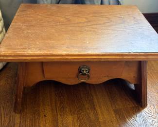 Wood step stool with lid. 16”w 11”d 9” t
$ 45.00
