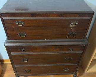 Antique Chest of Drawers on Castors 39.5" w 19"d 51.5"t  $185.00