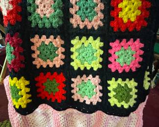 vintage granny square afghans
