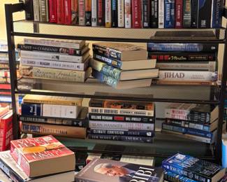 myriad of topics in hard cover and paper back books