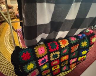 vintage granny square afghans