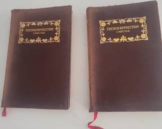 These are leather-bound books on the French Revolution by Carlyle. I have many books from late 1800s to 1990s. Some first editions.