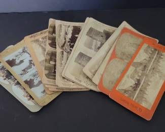 These are stereographs, I have numerous sets including some that are 1890s French Tissue ones.