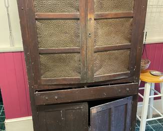 PUNCHED TIN PIE SAFE