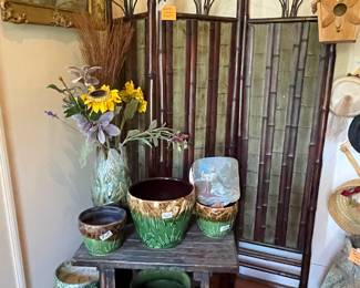 BAMBOO SCREEN, POTTERY