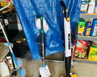 Oreck Steam-It Steam Mop, Bissell BigGreen Commercial Hercules Scrub & Clean Floor Scrubber and Polisher, model BGFS650 and post-hole auger.