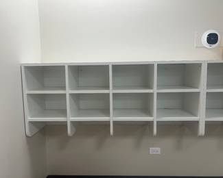 Prekindergarten Room - Wall Cubby unit - 4 columns (2 cubbies and coat hook per column)