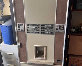 FRONT OF VINTAGE COFFEE MACHINE