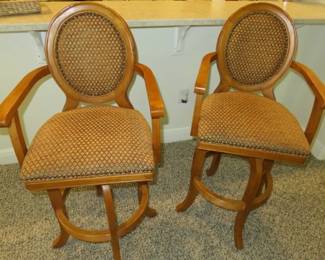 Pair Swivel Bar Stools