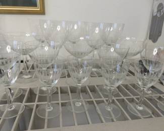 Vintage Etched Stemware