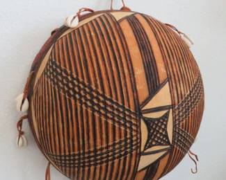 Decorated Calabash Bowl