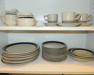 Contemporary Chateau Hand Painted Stoneware Dish Set