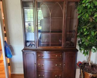 Antique mahogany china cabinet