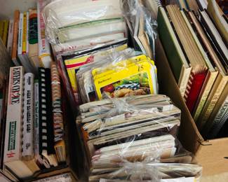 A VARIETY OF VINTAGE COOKBOOKS  ((COOKBOOK COLLECTER))