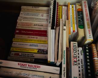 A VARIETY OF VINTAGE COOKBOOKS  ((COOKBOOK COLLECTER))