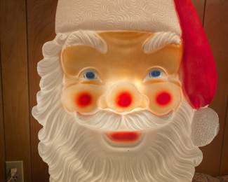 Vintage Giant Santa Face Blow Mold 36”
