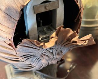 Back of the Radiola Speaker(the satin is all there, but needs to be tacked back together)