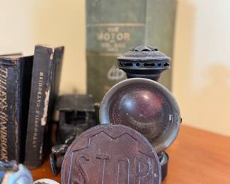 antique automobile "Stop" tailight in great condition.