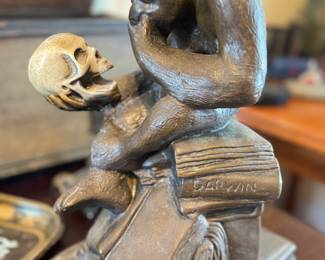 Darwins Monkey reproduction from the 1893 Sculptor Hugo Rheinhold