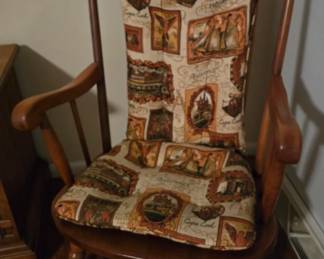Colonial print rocking chair