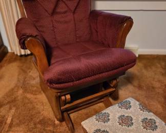 Glider and foot stool