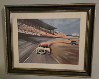 Framed Nascar art
