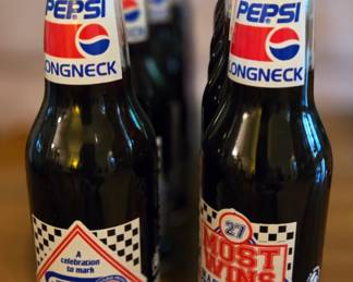 Nascar collectible Pepsi bottles