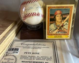 Pete Rose signed baseball